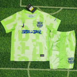 24/25 BAR  Third Co branded Edition  Kids Soccer Jersey(蓝色胸字）