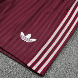 25/26  Bayern Maroon Retro Training Short Suit （直纹）