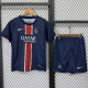 24/25 PSG  Home  Kids Soccer Jersey(With stars)(前带星）