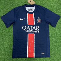 24/25 PSG Home  Fans Soccer Jersey(With stars)(前带星）