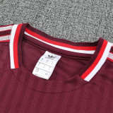 25/26  Bayern Maroon Retro Training Short Suit （直纹）