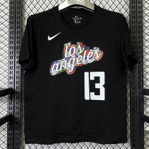2025 T263 Clippers  GEORGE # 13  Pure Cotton  Black T-shirt