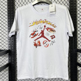 2025 T267 Jordan Fire New Edition  Pure Cotton  White T-shirt