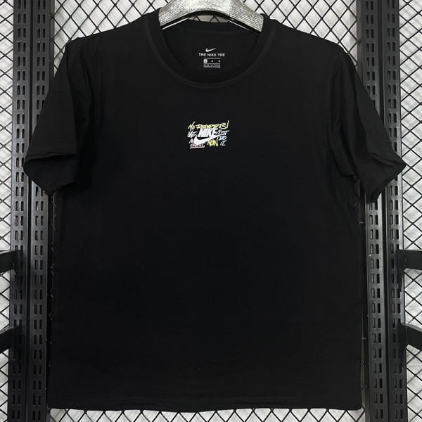 2025 T258  Graffiti NK Black Pure Cotton  Blue T-shirt