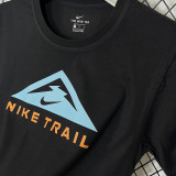 2025 T255  Triangle Mountain NK Black  Pure Cotton  Blue T-shirt