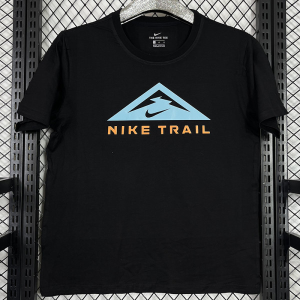 2025 T255  Triangle Mountain NK Black  Pure Cotton  Blue T-shirt