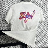 2025 T246 Flying Man White  Pure Cotton  Blue T-shirt(小标）