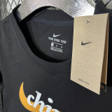 2025 T248 China Black  Pure Cotton  Blue T-shirt