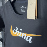 2025 T248 China Black  Pure Cotton  Blue T-shirt