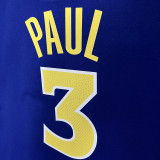 2025 T259 Warriors  PAUL #3 NK Blue  Pure Cotton  Blue T-shirt