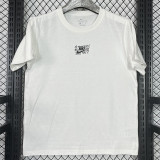 2025 T258  Graffiti NK White  Pure Cotton  Blue T-shirt