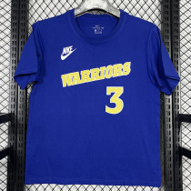 2025 T259 Warriors  PAUL #3 NK Blue  Pure Cotton  Blue T-shirt
