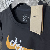 2025 T248 China Black  Pure Cotton  Blue T-shirt