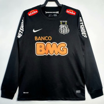 2012/2013 Santos FC Black Long Sleeve Retro Soccer Jersey
