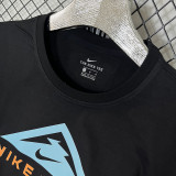 2025 T255  Triangle Mountain NK Black  Pure Cotton  Blue T-shirt