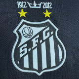2012/2013 Santos FC Black Long Sleeve Retro Soccer Jersey