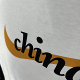 2025 T248 China White  Pure Cotton  Blue T-shirt