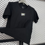 2025 T258  Graffiti NK Black Pure Cotton  Blue T-shirt