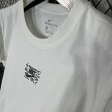 2025 T258  Graffiti NK White  Pure Cotton  Blue T-shirt
