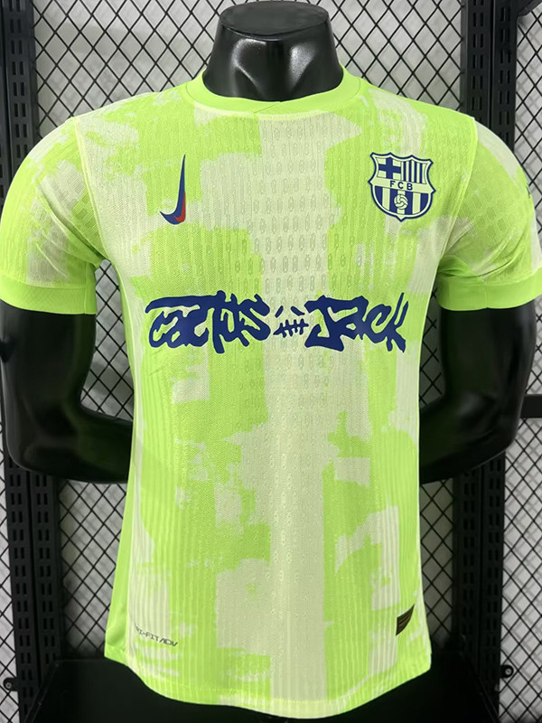 24/25 BAR Third Co branded advertisement  Player Version Soccer Jersey(胸前蓝色字）