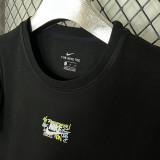 2025 T258  Graffiti NK Black Pure Cotton  Blue T-shirt