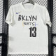 2025 T251  Nets HARDEN # 13 NK White  Pure Cotton  Blue T-shirt