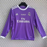 2016/2017 RMA Away Long Sleeve Retro Soccer Jersey (长袖、带胸前字)