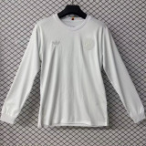 25/26 Germany White 125th Anniversary Edition  Long Sleeve  Fans Soccer Jersey(White Logo)\白色队标