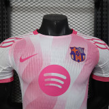 25/26 BAR  Special Edition Pink Player Version Soccer Jersey(粉胸花）