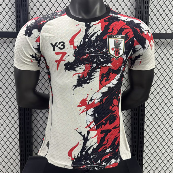 25/26 Japan（Y-3)Black Dragon Edition Beige  Player Version  Soccer Jersey