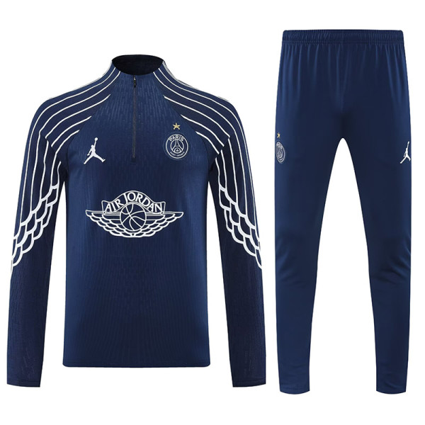 25/26  PSG Royal Blue Half Pull Tracksuit #B2516 (半拉链)