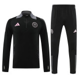 24/25 Inter Miami Black Half Pull  Kids tracksuit  (童装、半拉链)