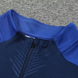24/25 Al-Nassr Royal Blue Half Pull Kids tracksuit  (童装、半拉链)
