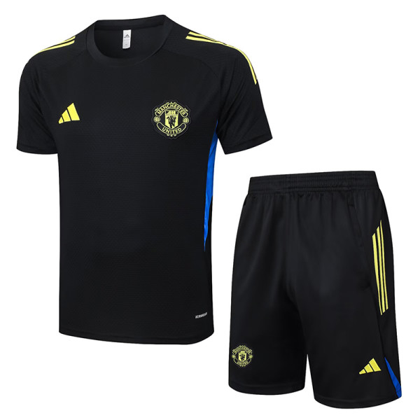 25/26 Man Utd Black Training Shorts Suit#D2569