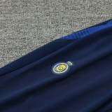 24/25 Al-Nassr Royal Blue Half Pull Kids tracksuit  (童装、半拉链)