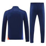 24/25 Marseille Royal Blue Half Pull  Kids tracksuit (童装、半拉链)
