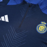24/25 Al-Nassr Royal Blue Half Pull Kids tracksuit  (童装、半拉链)