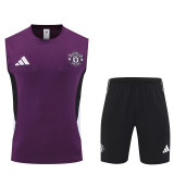 25/26 Man Utd  Purple Tank top and shorts suit