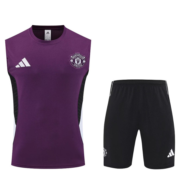 25/26 Man Utd  Purple Tank top and shorts suit