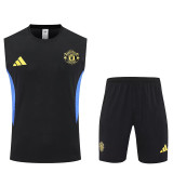 25/26 Man Utd  Black Tank top and shorts suit