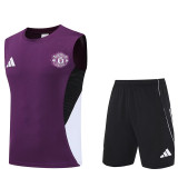 25/26 Man Utd  Purple Tank top and shorts suit