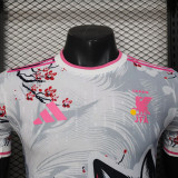 25/26 Japan White Fox Plum Blossom  Player Version  Soccer Jersey