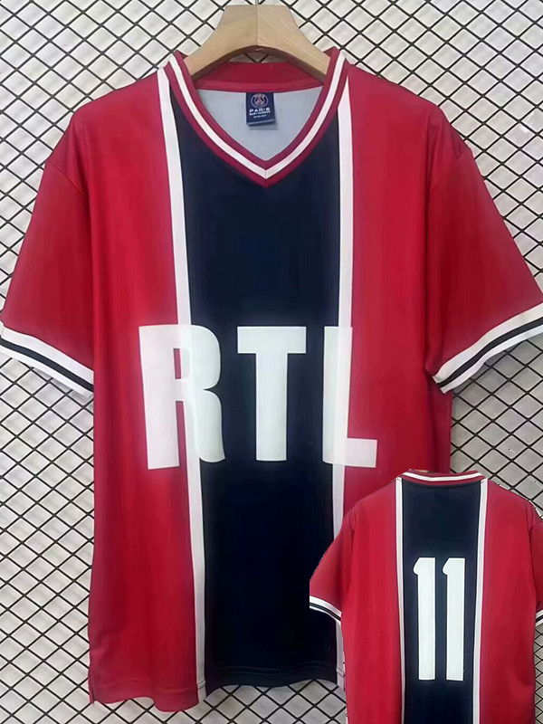 1975  PSG  Away Number#11  Retro  Soccer Jersey(背下带11号）
