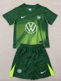 25/26 Wolfsburg Home  Kids Soccer Jersey