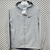 2025 RK904 NK Grey Thickened Assault  Hooded Windbreaker (加厚冲锋衣）