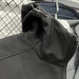 2025  RK907 JD Black Thickened Assault  Hooded Windbreaker (加厚冲锋衣）