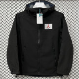 2025  RK907 JD Black Thickened Assault  Hooded Windbreaker (加厚冲锋衣）