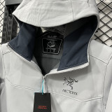 2025  RK906 ARCTERYX Grey  Thickened Assault  Hooded Windbreaker (加厚冲锋衣）