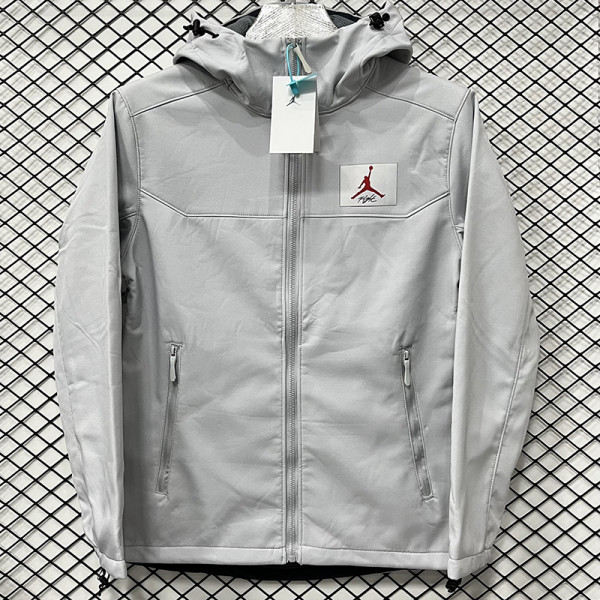 2025  RK907 JD  Grey  Thickened Assault  Hooded Windbreaker (加厚冲锋衣）