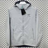 2025  RK906 ARCTERYX Grey  Thickened Assault  Hooded Windbreaker (加厚冲锋衣）